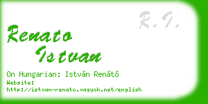 renato istvan business card