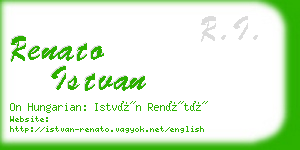 renato istvan business card